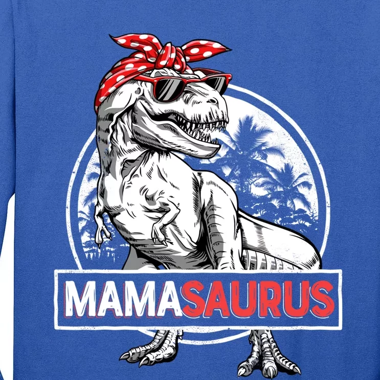 Mamasaurus T Rex Dinosaur Funny Mama Saurus Mother's Family Cool Gift Tall Long Sleeve T-Shirt