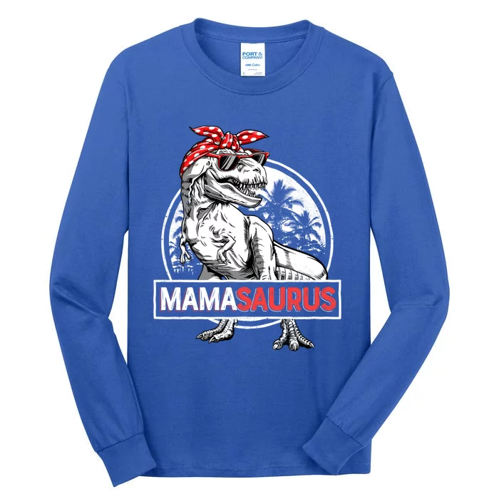 Mamasaurus T Rex Dinosaur Funny Mama Saurus Mother's Family Cool Gift Tall Long Sleeve T-Shirt