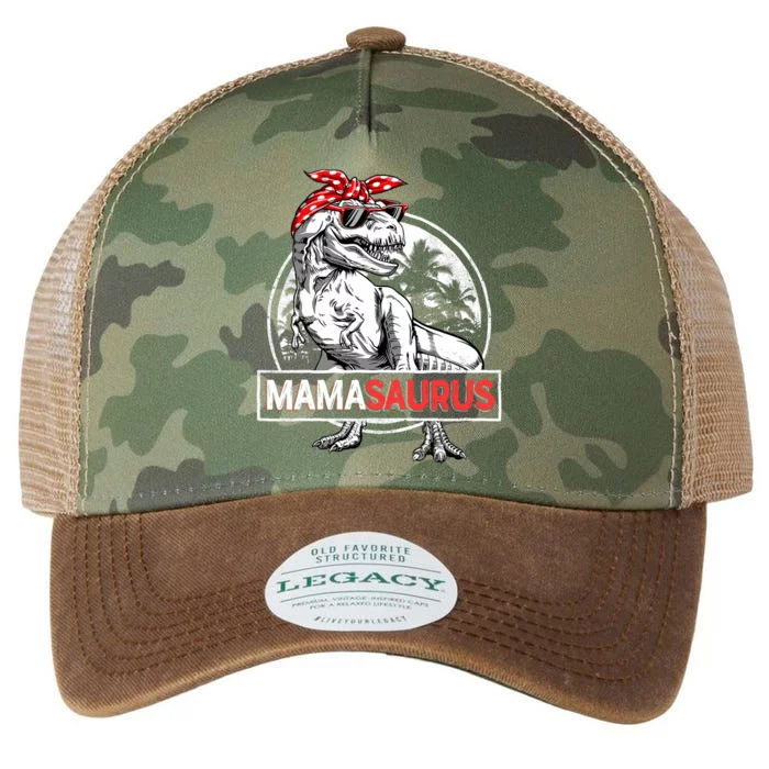 Mamasaurus T Rex Dinosaur Funny Mama Saurus MotherS Family Legacy Tie Dye Trucker Hat