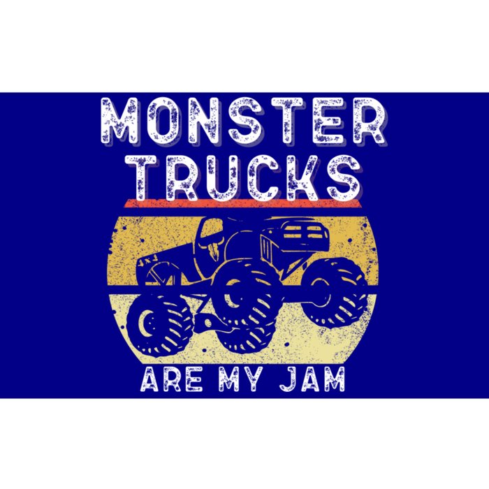 Monster Truck Retro Sunset Vintage Monster Trucks Are My Jam Gift Bumper Sticker