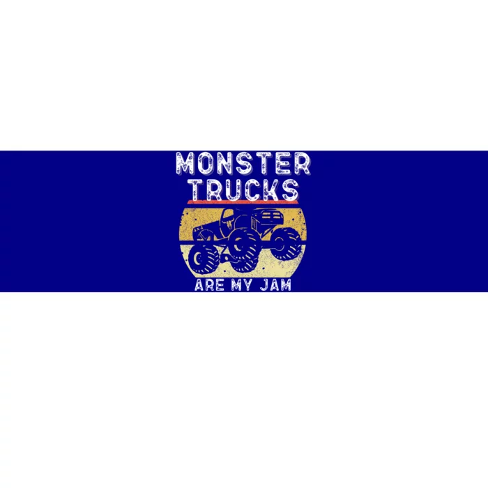 Monster Truck Retro Sunset Vintage Monster Trucks Are My Jam Gift Bumper Sticker