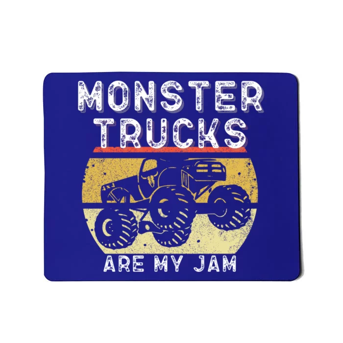 Monster Truck Retro Sunset Vintage Monster Trucks Are My Jam Gift Mousepad