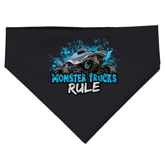 Monster Trucks Rule USA-Made Doggie Bandana