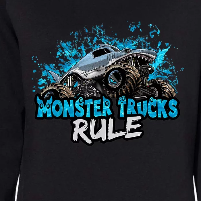 Monster Trucks Rule Womens California Wash Sweatshirt