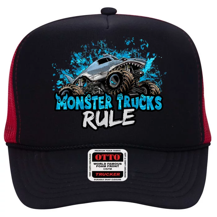 Monster Trucks Rule High Crown Mesh Trucker Hat