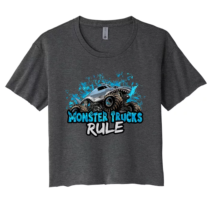 Monster Trucks Rule Women's Crop Top Tee