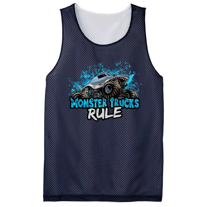 Monster Trucks Rule Mesh Reversible Basketball Jersey Tank