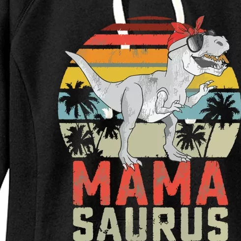 Mamasaurus T Rex Dinosaur Mama Saurus Family Matching Women's Fleece Hoodie