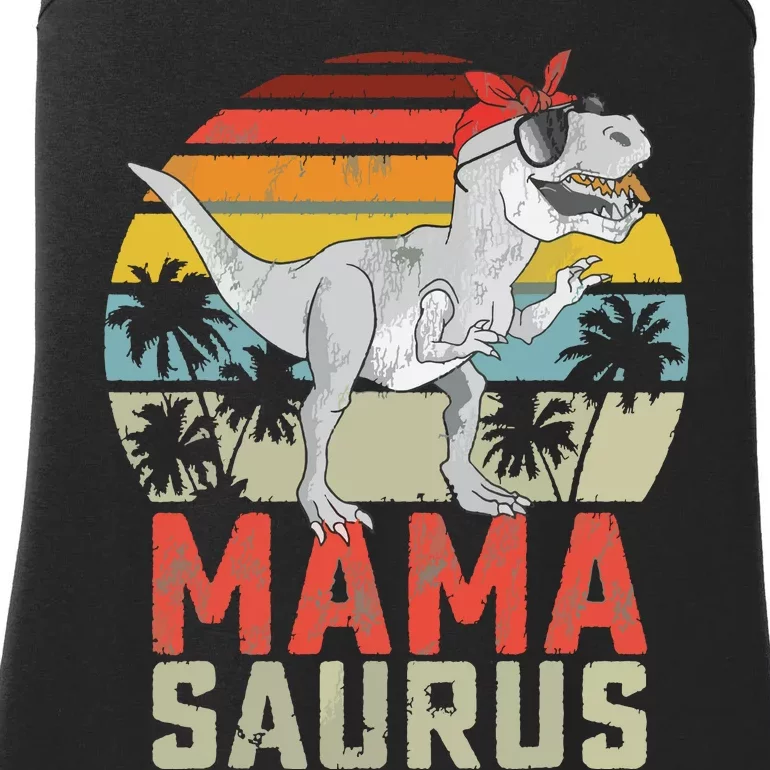 Mamasaurus T Rex Dinosaur Mama Saurus Family Matching Ladies Essential Tank