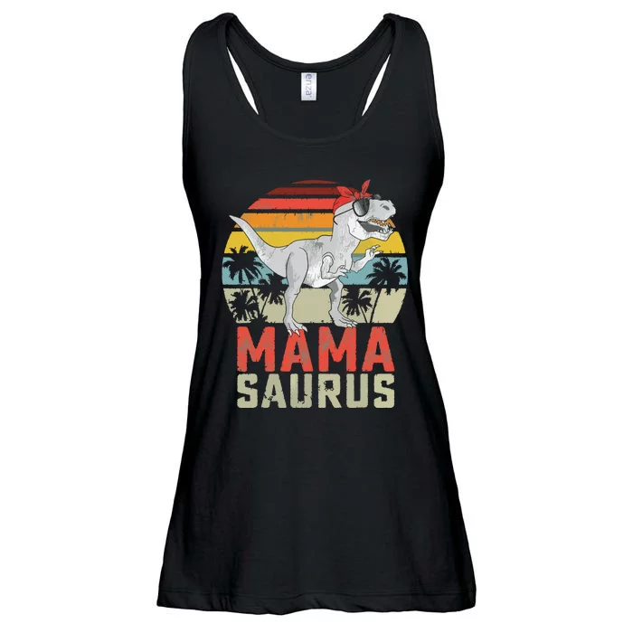 Mamasaurus T Rex Dinosaur Mama Saurus Family Matching Ladies Essential Flowy Tank