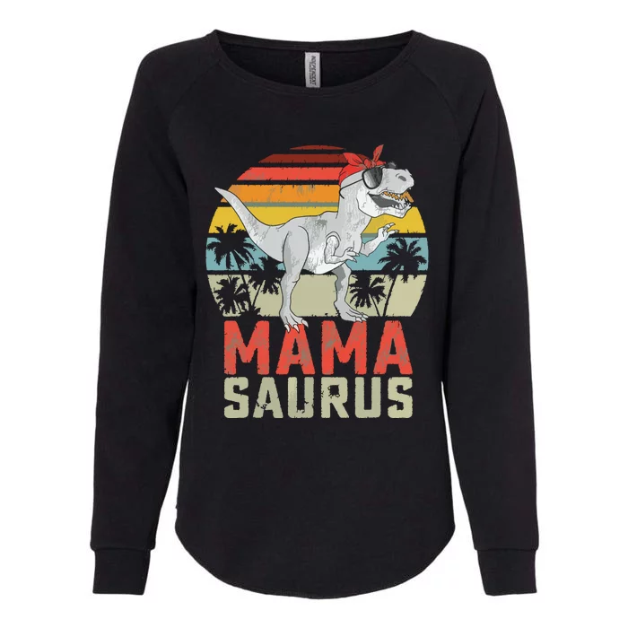 Mamasaurus T Rex Dinosaur Mama Saurus Family Matching Womens California Wash Sweatshirt