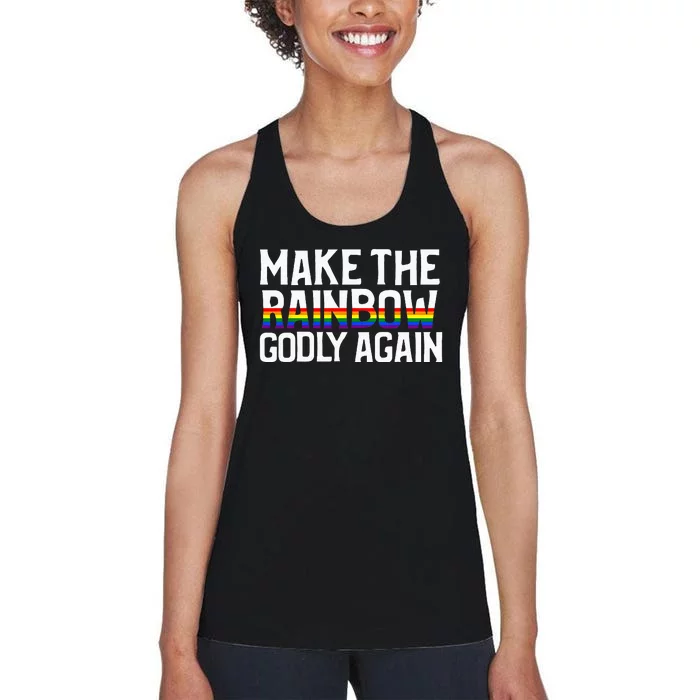 Make The Rainbow Godly Again Women's Racerback Tank