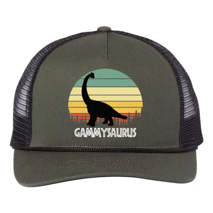 Mamasaurus T Rex Dinosaur Mama Saurus Family Matching Retro Rope Trucker Hat Cap