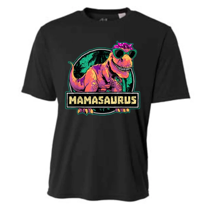 Mamasaurus T Rex Mama Saurus Dinosaur Womens Cooling Performance Crew T-Shirt