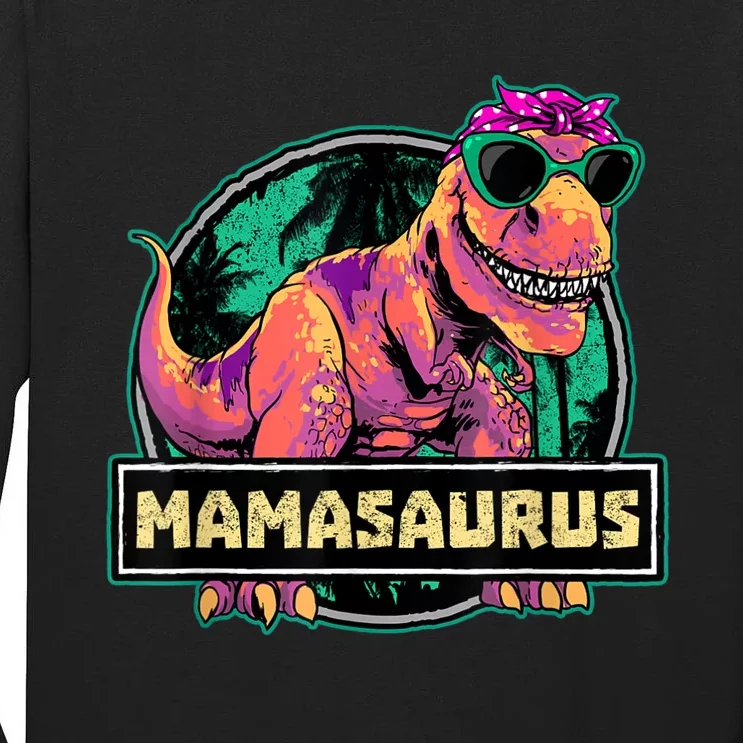 Mamasaurus T Rex Mama Saurus Dinosaur Womens Tall Long Sleeve T-Shirt