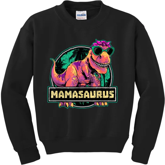 Mamasaurus T Rex Mama Saurus Dinosaur Womens Kids Sweatshirt