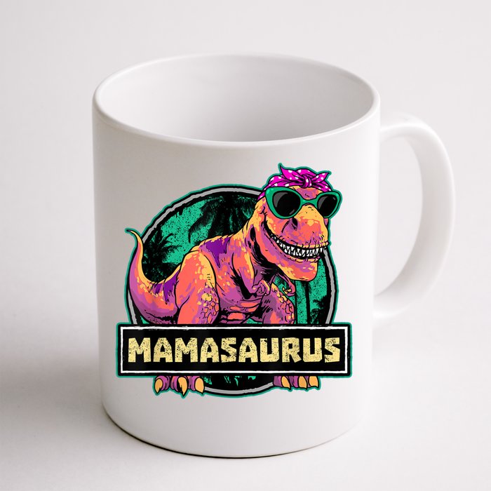 Mamasaurus T Rex Mama Saurus Dinosaur Womens Front & Back Coffee Mug