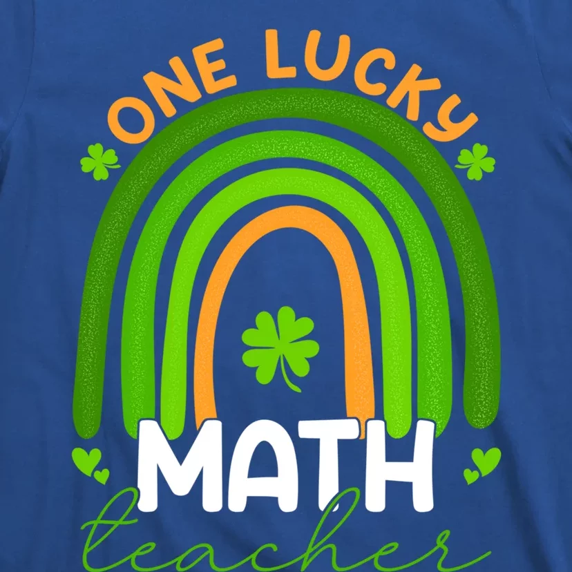 Math Teacher Rainbow Saint Patricks Day One Lucky Teacher Gift T-Shirt