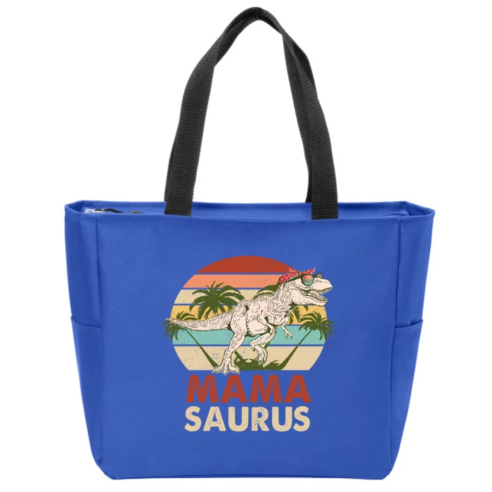 Mamasaurus T Rex Dinosaur Family Matching Mothers Day Mom Gift Zip Tote Bag