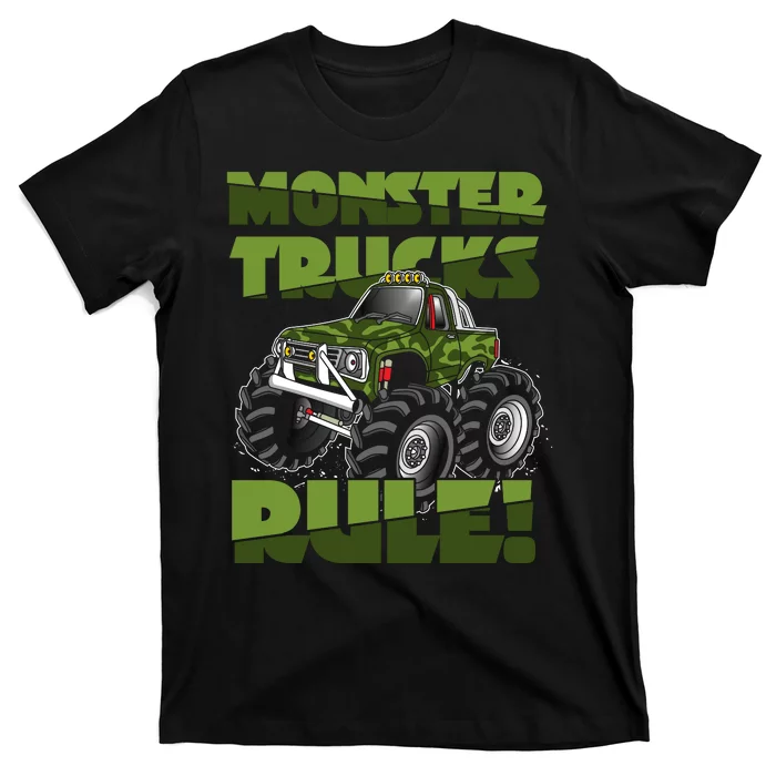 Monster Trucks Rule Jam Birthday Boy Monster Truck Gifts T-Shirt