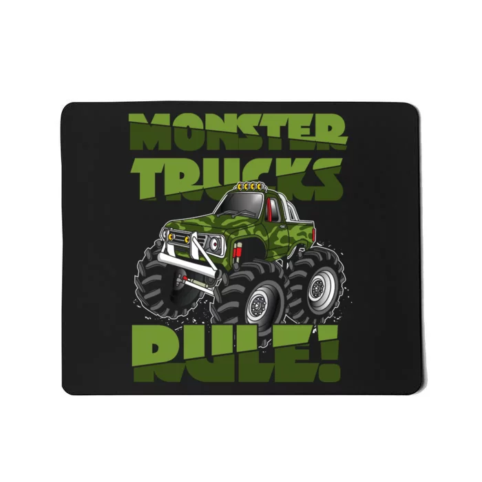 Monster Trucks Rule Jam Birthday Boy Monster Truck Gifts Mousepad