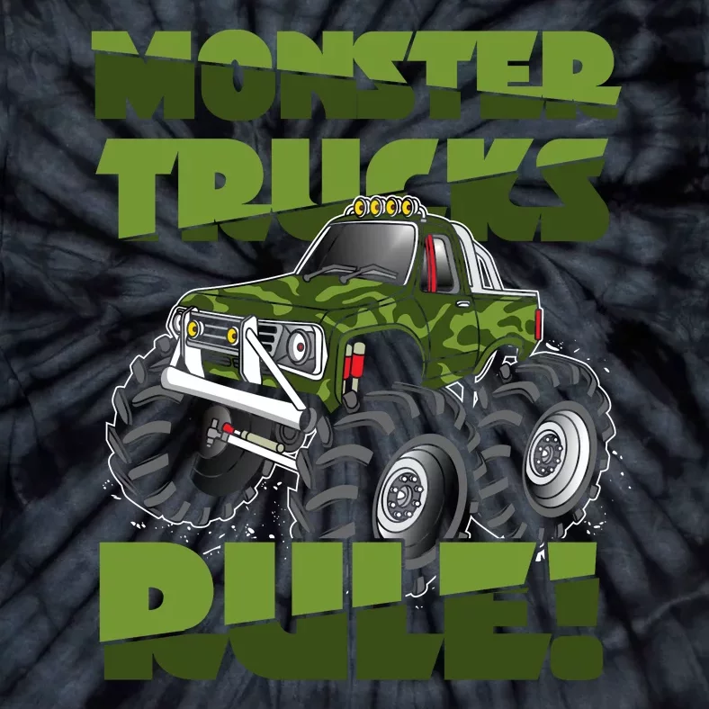 Monster Trucks Rule Jam Birthday Boy Monster Truck Gifts Tie-Dye T-Shirt