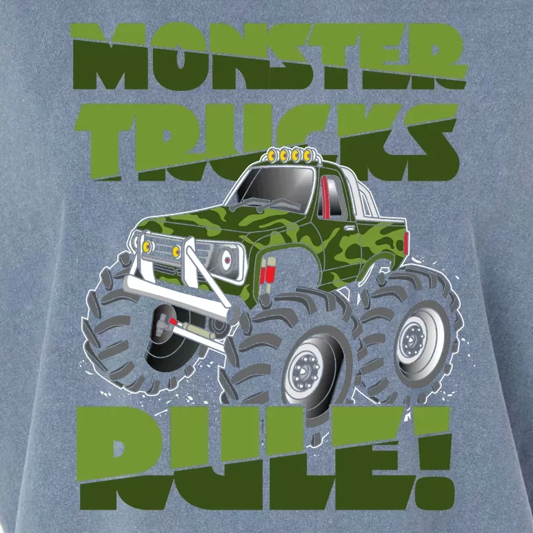 Monster Trucks Rule Jam Birthday Boy Monster Truck Gifts Garment-Dyed Women's Muscle Tee