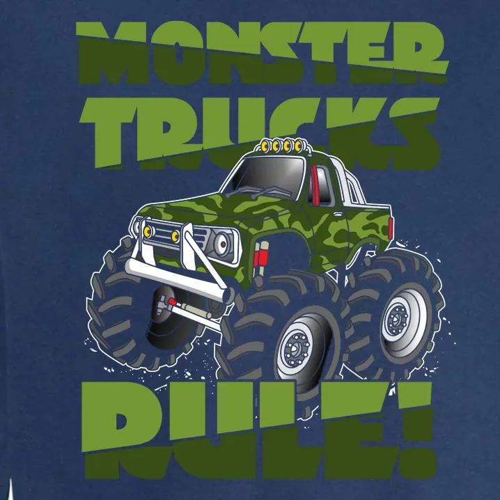 Monster Trucks Rule Jam Birthday Boy Monster Truck Gifts Garment-Dyed Sweatshirt