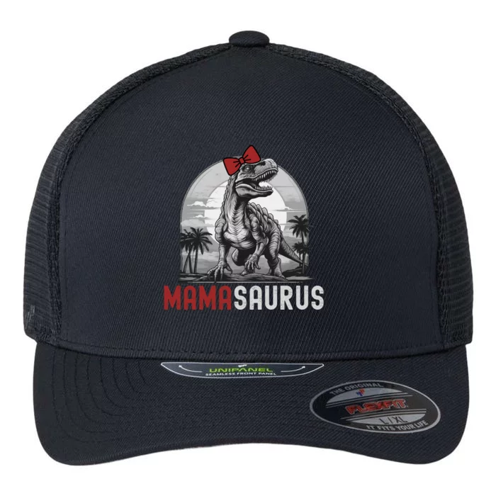 Mamasaurus T Rex Dinosaur Funny Mama Saurus Family Matching Gift Flexfit Unipanel Trucker Cap