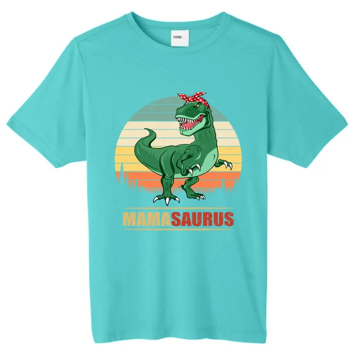 Mamasaurus T Rex Dinosaur Funny Mama Saurus Family Matching Funny Gift ChromaSoft Performance T-Shirt