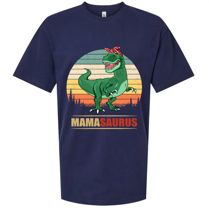 Mamasaurus T Rex Dinosaur Funny Mama Saurus Family Matching Funny Gift Sueded Cloud Jersey T-Shirt