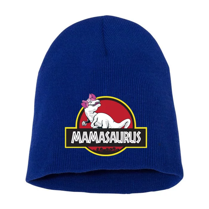 Mamasaurus T Rex Dinosaur Funny Mama Saurus Gift Short Acrylic Beanie