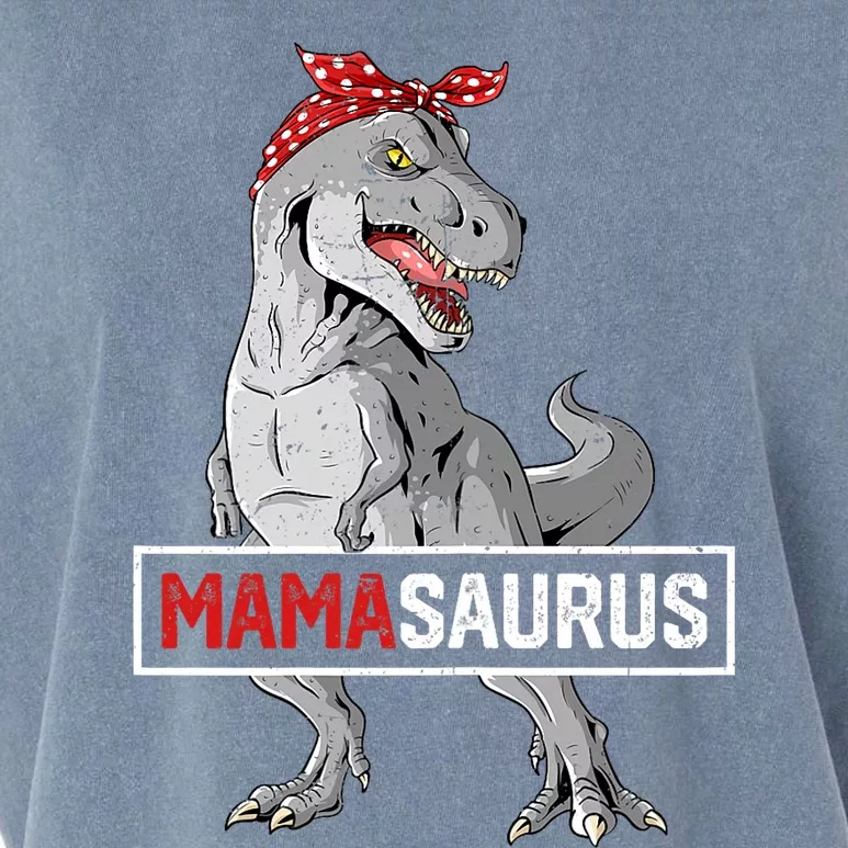 Mamasaurus T Rex Birthday Dinosaur Mommy Family Matching Garment-Dyed Women's Muscle Tee