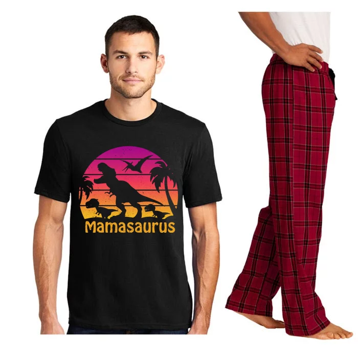 Mamasaurus T Rex Dinosaur Funny Mama Saurus MotherS Family Gift Pajama Set