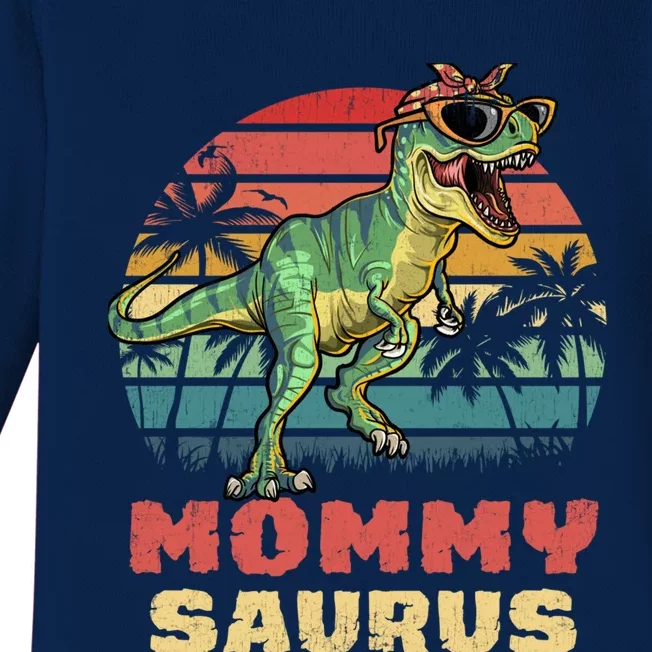 Mommysaurus T Rex Dinosaur Mamasaurus Wo Mommy Saurus Baby Long Sleeve Bodysuit