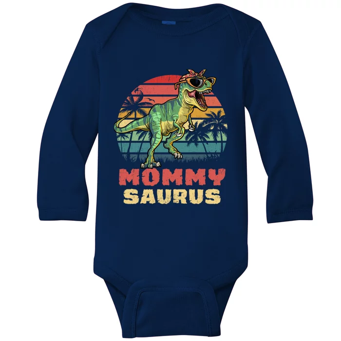 Mommysaurus T Rex Dinosaur Mamasaurus Wo Mommy Saurus Baby Long Sleeve Bodysuit