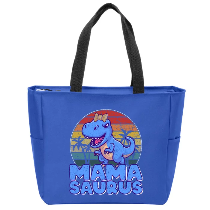 Mamasaurus T Rex Dinosaur Funny Mama Saurus MotherS Family Funny Gift Zip Tote Bag