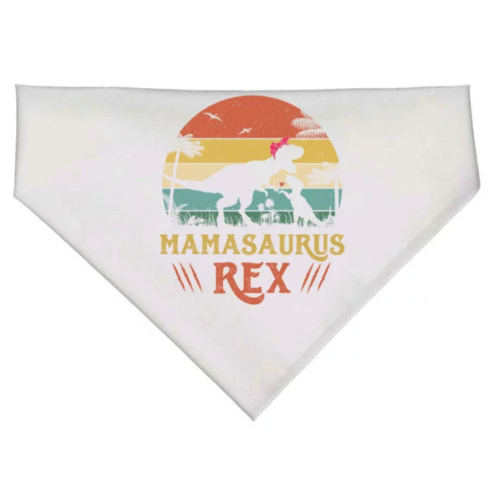 Mamasaurus T Rex Dinosaur Lover MotherS Day Gift Vintage Gift USA-Made Doggie Bandana