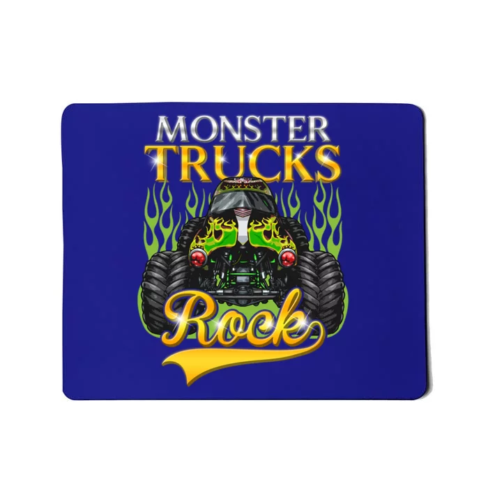 Monster Trucks Rock Halloween Trucker Cool Truck Driver Gift Mousepad