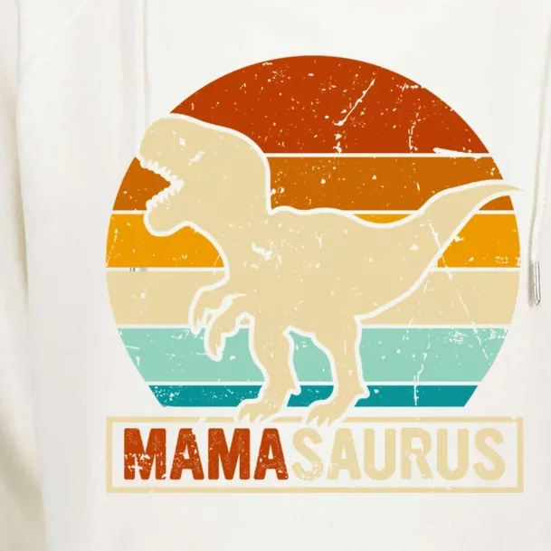 Mamasaurus T Rex Dinosaur Mama Saurus Family Matching Gift Womens Funnel Neck Pullover Hood