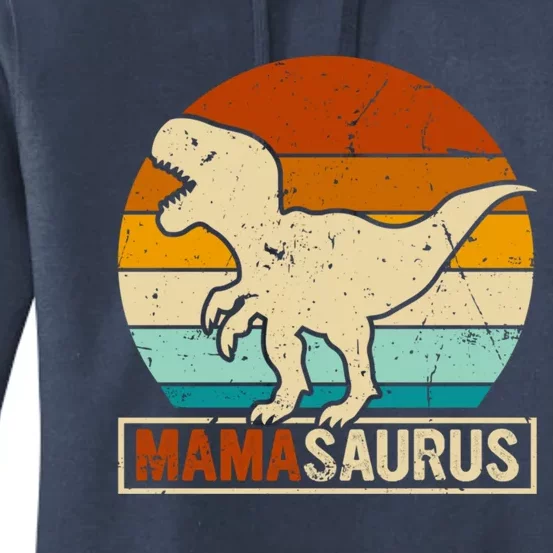 Mamasaurus T Rex Dinosaur Mama Saurus Family Matching Gift Women's Pullover Hoodie