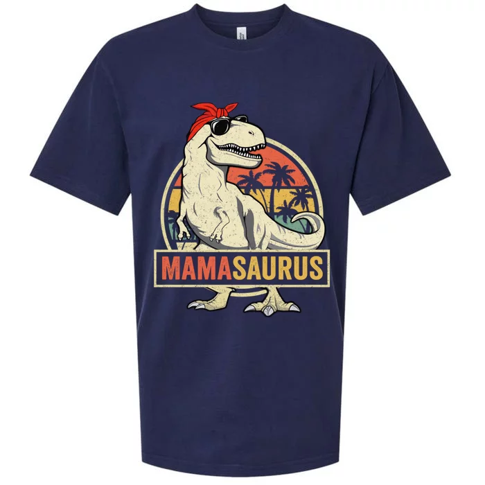 Mamasaurus T Rex Dinosaur Mama Saurus Family Matching Gift Sueded Cloud Jersey T-Shirt