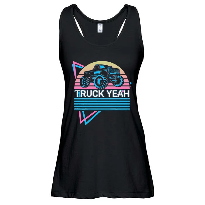 Monster Truck Retro Truck Yeah Ladies Essential Flowy Tank