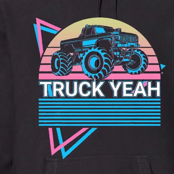 Monster Truck Retro Truck Yeah Premium Hoodie