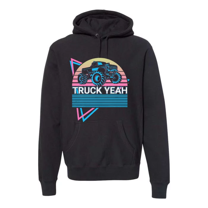 Monster Truck Retro Truck Yeah Premium Hoodie