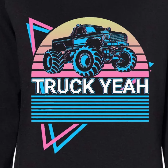 Monster Truck Retro Truck Yeah Womens California Wash Sweatshirt