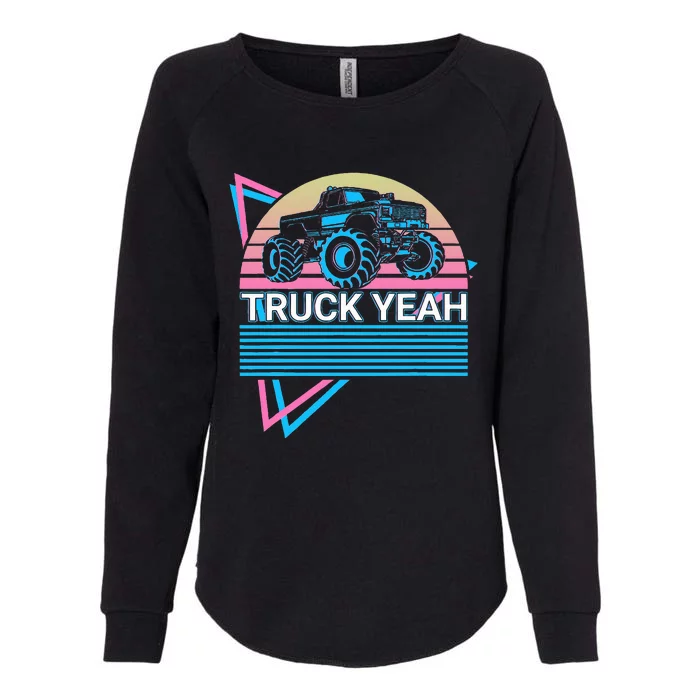 Monster Truck Retro Truck Yeah Womens California Wash Sweatshirt