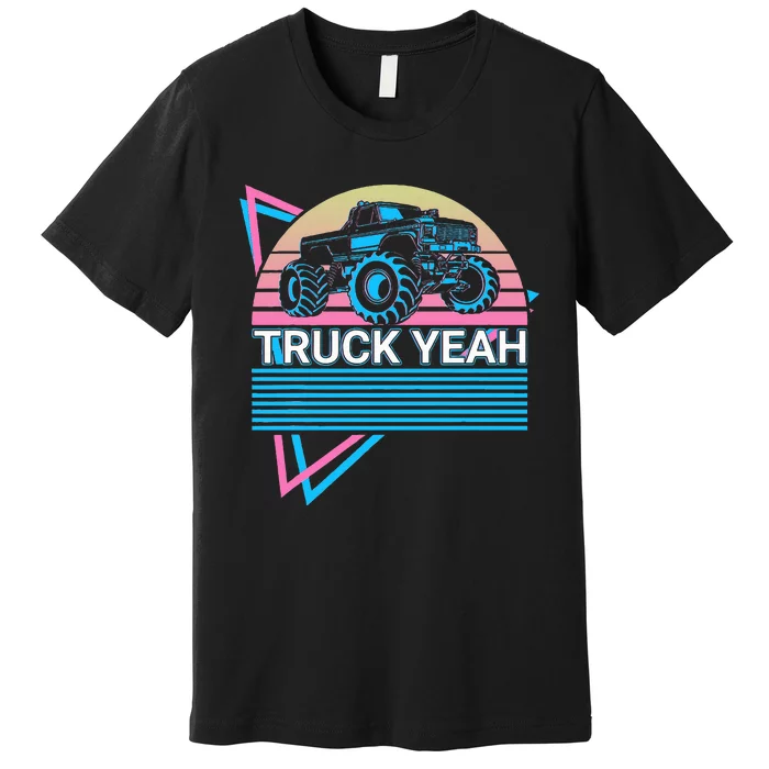 Monster Truck Retro Truck Yeah Premium T-Shirt