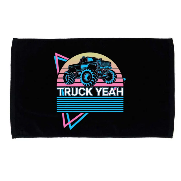 Monster Truck Retro Truck Yeah Microfiber Hand Towel