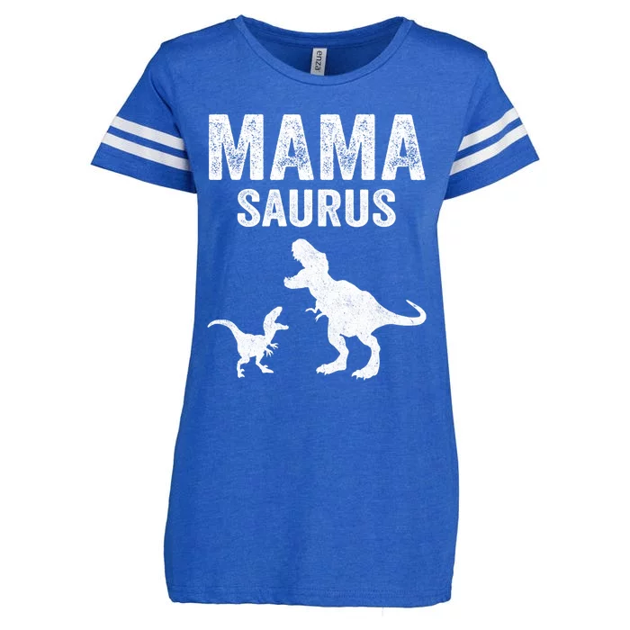 Mamasaurus T Rex Dinosaur Funny Mama Saurus Family Matching Long Sleeve Enza Ladies Jersey Football T-Shirt